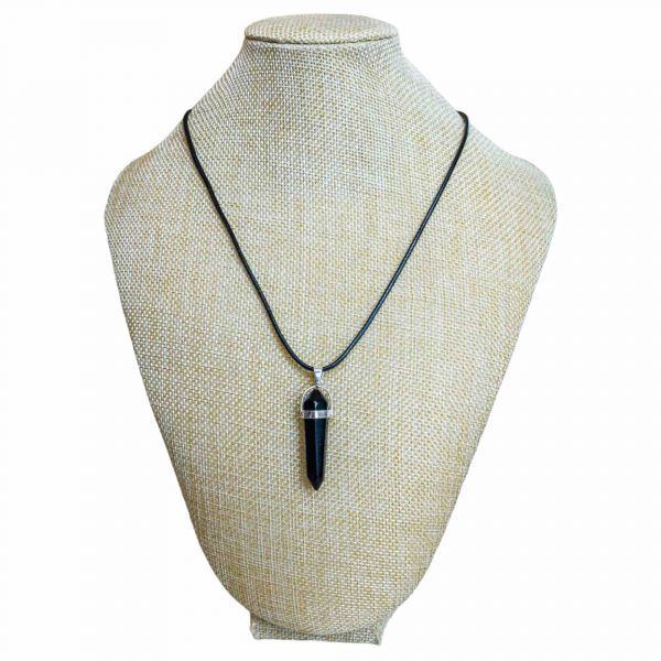 Colgante de obsidiana natural