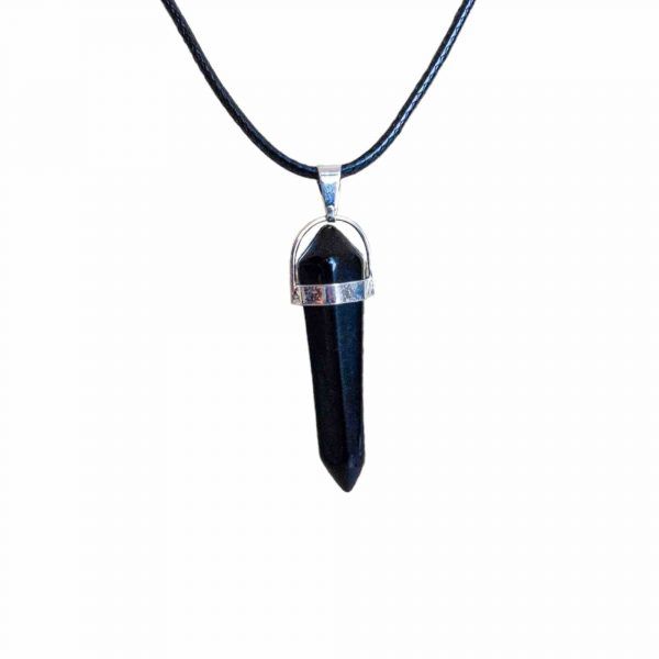 Colgante de obsidiana natural