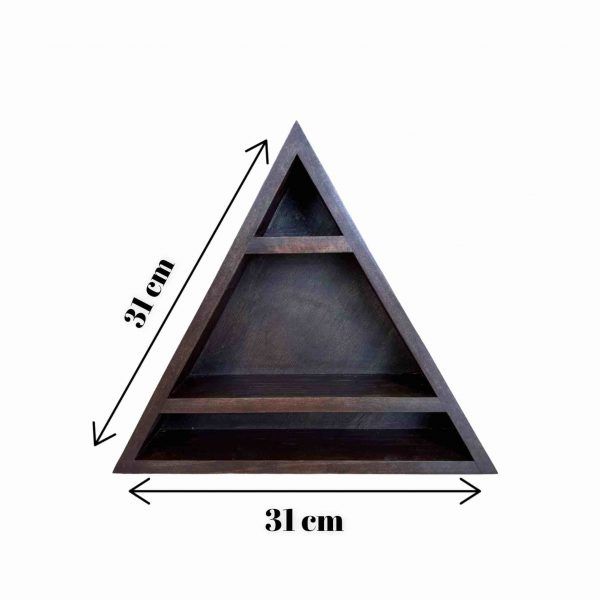 estanteria triangular de madera