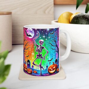 Taza esqueleto en cementerio