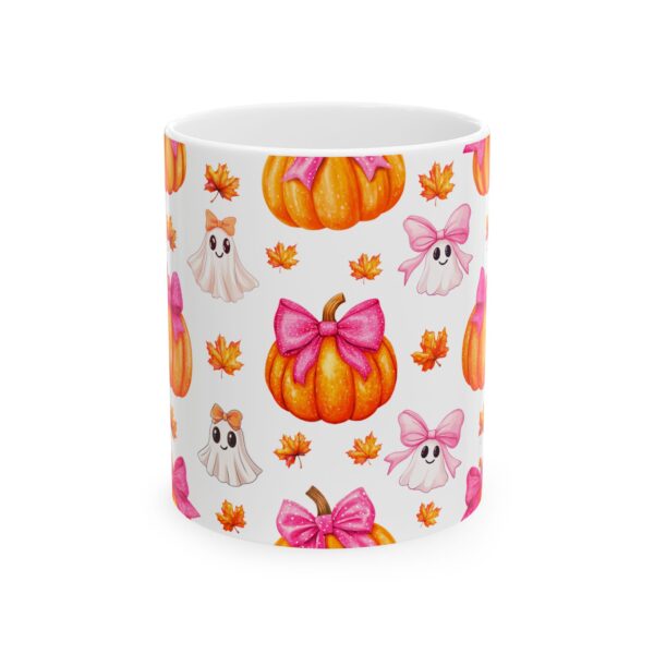 Taza halloween coquette fantasmas y calabazas